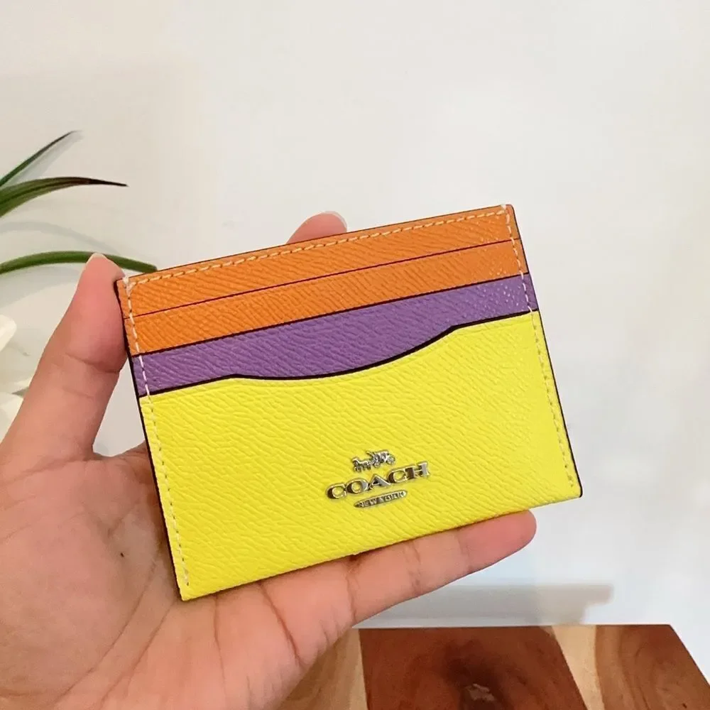 NWT Coach Slim Id Card Case‎ In Colorblock